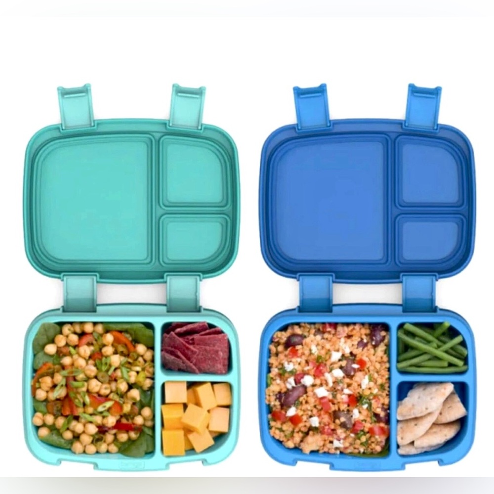 (2 Pack) Bentgo Fresh Lunch Box Set Containers Blue / Teal - BPA Free